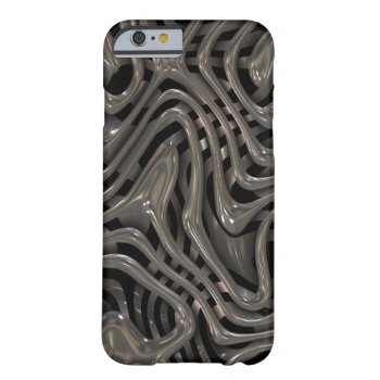 Metallic Ooze - Cool Liquid Metal Look Pattern Barely There Iphone 6 Case by RetroZone at Zazzle