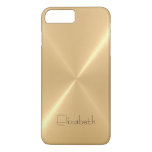 Metallic Pale Gold Stainless Steel Metal Look Iphone 8 Plus/7 Plus Case at Zazzle