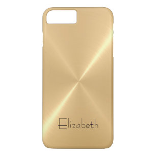 Metallic Pale Gold Stainless Steel Metal Look iPhone 8 Plus/7 Plus Case
