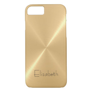 Metallic Pale Gold Stainless Steel Metal Look iPhone 8/7 Case