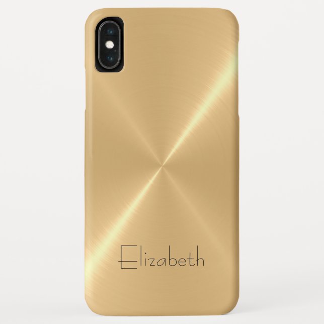 Metallic Pale Gold Stainless Steel Metal Look Case-Mate iPhone Case (Back)