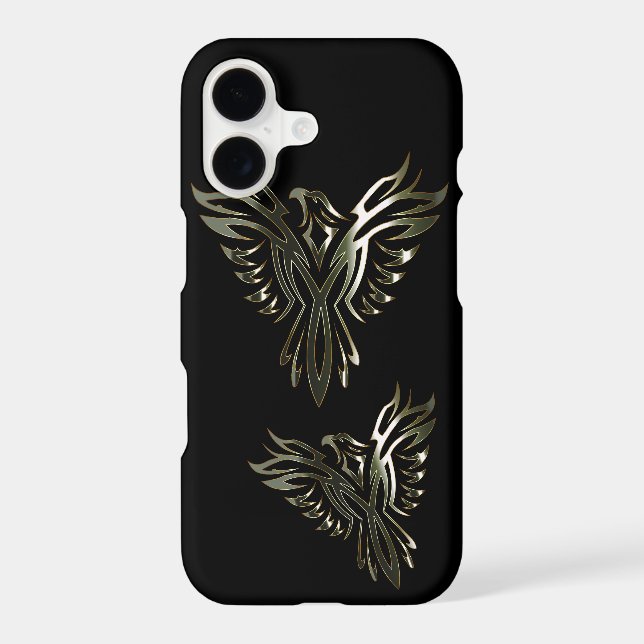 Metallic Phoenix Cool Black Case-Mate iPhone Case (Back)
