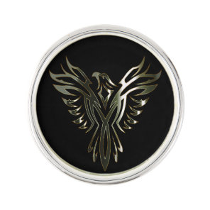 Metallic Phoenix Lapel Pin