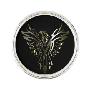 Metallic Phoenix Lapel Pin