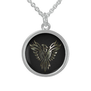 Metallic Phoenix Sterling Silver Necklace