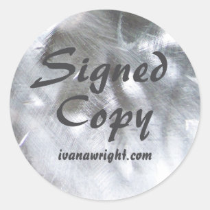 Metallic Photo and Gray Signed Copy Classic Round Sticker