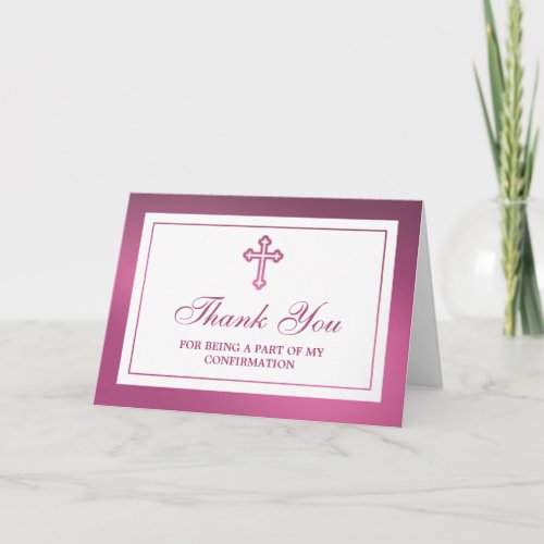 Metallic Pink Cross Holy Communion Or Confirmation