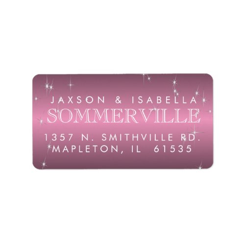 Metallic Pink Light Design Label