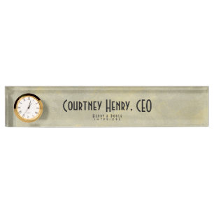 Metallic Plaster Interior Designer Name Plate