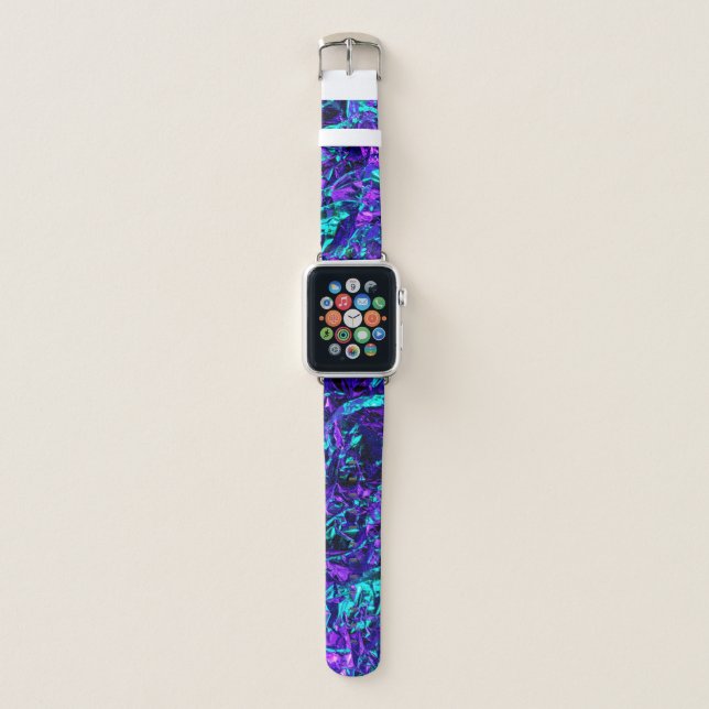 Metallic Purple and Teal Apple Watch Band (Front)