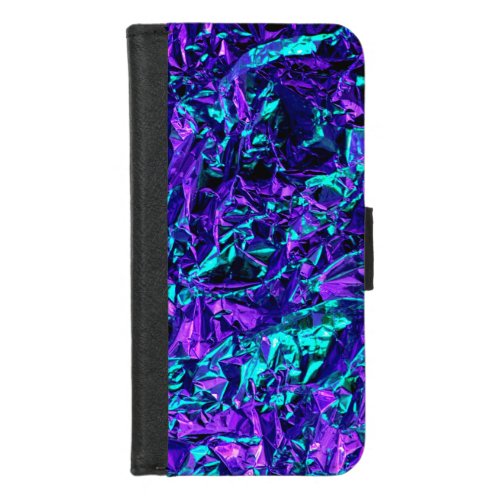 Metallic Purple and Teal iPhone 87 Wallet Case