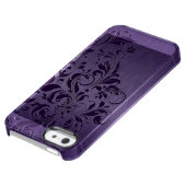 Metallic Purple Brushed Aluminum Purple Lace Uncommon iPhone Case (Top)