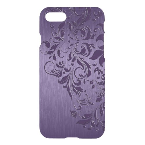 Metallic Purple Brushed Aluminum Purple Lace iPhone SE87 Case