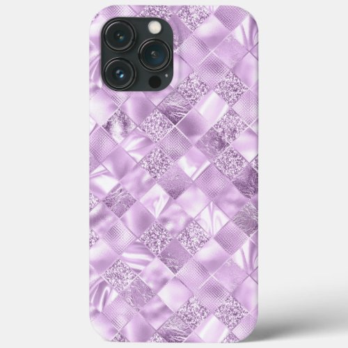 Metallic Purple Chic Elegant Glitter Chic iPhone 13 Pro Max Case
