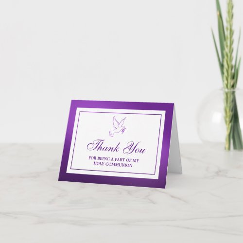 Metallic Purple Dove Holy Communion/Confirmation