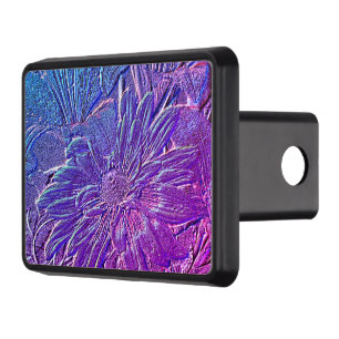 Metallic Purple Floral Hitch Cover