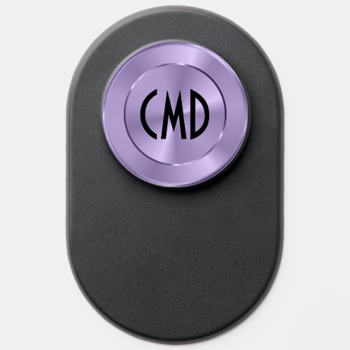 Metallic Purple Medallion Custom Monogram PopSocket