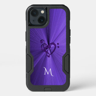 Metallic Purple Music Heart Galaxy S8 Case