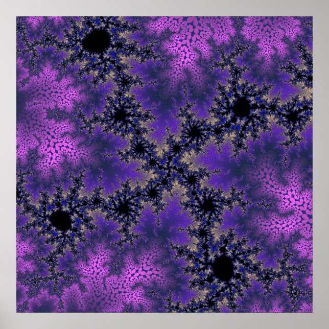Metallic Purple Speckle Poster (Front)
