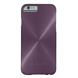 Metallic Purple Stainless Steel Metal Look Barely There iPhone 6 Case