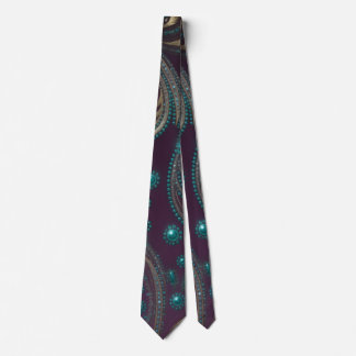 Metallic Purple Teal Gold Neck Tie