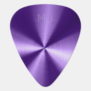 Metallic purple Tones Stainless Steel Look Guitar Pick