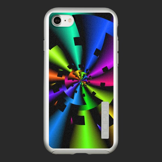 Metallic Rainbow Fractal Incipio DualPro Shine iPhone 7 Case