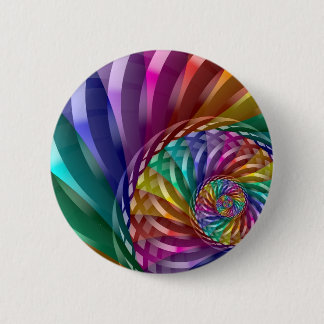 Metallic Rainbow Pinback Button