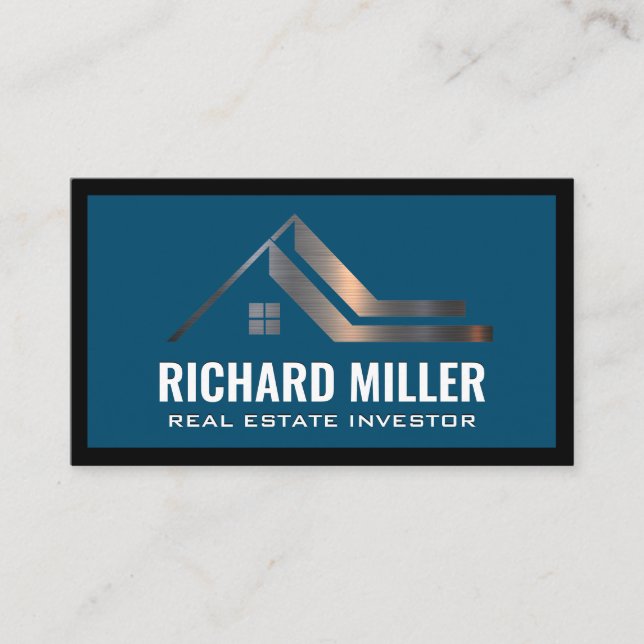 Metallic Real Estate | Residential Property  Business Card (Front)
