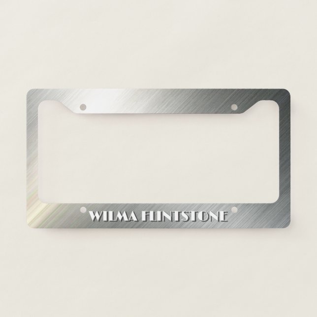 Metallic Realistic custom License Plate Frame (Front)