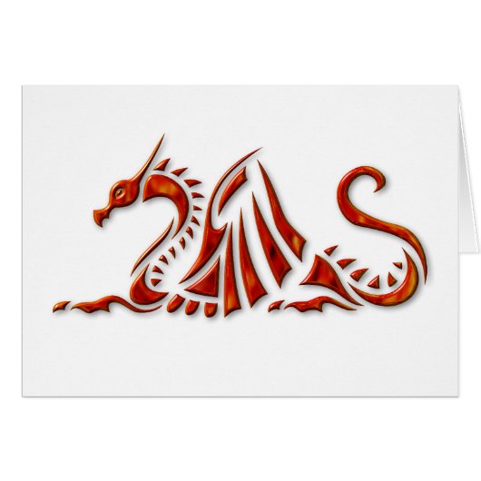 Metallic Red Beveled Dragon Cards (Front Horizontal)
