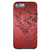 Metallic Red Brushed Aluminum & Dark Red Lace Case-Mate iPhone Case ...