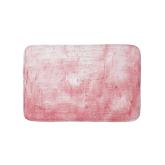 Metallic Red Canvas: Brushstroke Elegance. Bath Mat (Front)