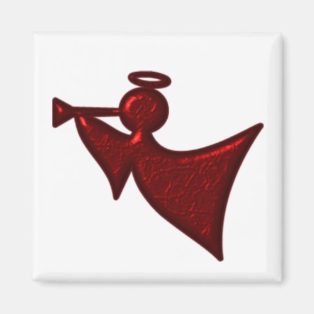 Metallic Red Christmas Angel