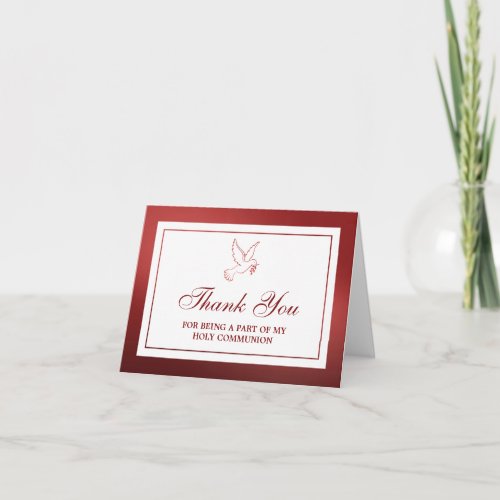 Metallic Red Dove Holy Communion Or Confirmation
