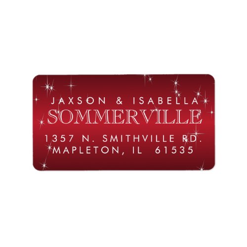 Metallic Red Light Design Label