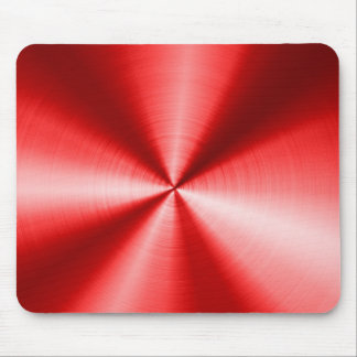 Metallic Red Stainless Steel Look Pattern Mouse Pad