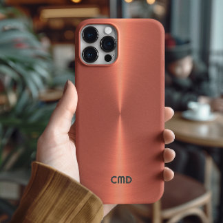 Metallic Red Texture Stainless Steel Look iPhone 16 Pro Case