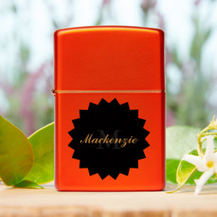 Metallic Red Zippo Lighter Custom Name and Monogra