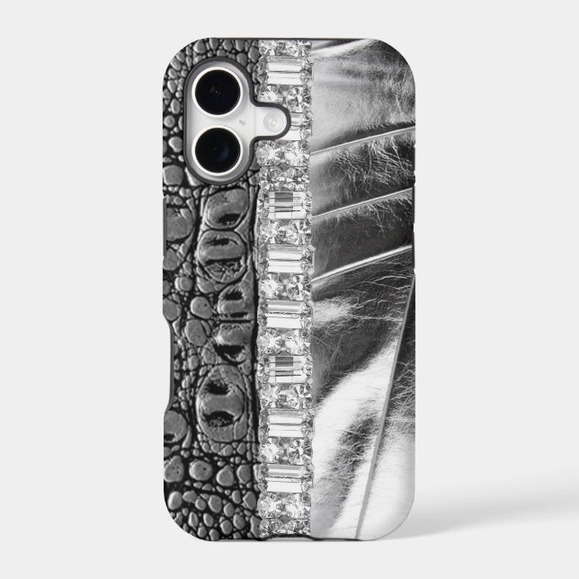 Metallic Rhinestone Case Mate IPhone4 Barely Case (Back)
