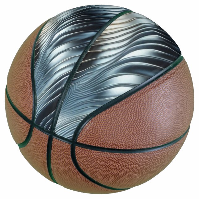 Metallic Ripples of Light  Basketball (Angled)