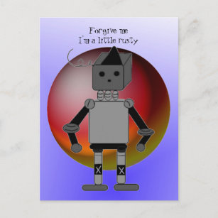 Metallic Robot Postcard