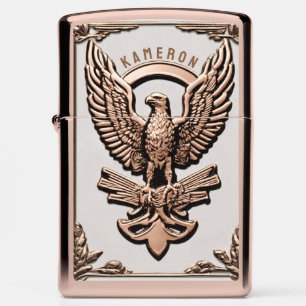 Metallic Rose-Gold Bold Eagle  Zippo Lighter