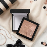 Metallic Rose Gold Glitter Personalized Gift Box<br><div class="desc">Easily personalize this rose gold brushed metal and glamorous faux glitter patterned gift box with your own custom name.</div>