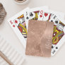 Metallic Rose Gold Glitter Personalized Playing Cards