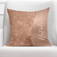 Metallic Rose Gold Glitter Personalized
