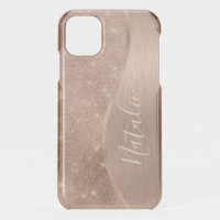Metallic Rose Gold Glitter Personalized