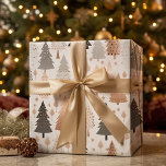 Metallic Rose Gold Platinum Silver Christmas Trees Wrapping Paper<br><div class="desc">Transport yourself to a bygone era of festive nostalgia with our "Vintage Christmas Teddy Bears Red Wrapping Paper." This heartwarming design captures the timeless charm of classic holiday celebrations, featuring adorable teddy bears adorned in vintage Christmas attire. The rich red background sets the perfect stage for these endearing teddy bears,...</div>