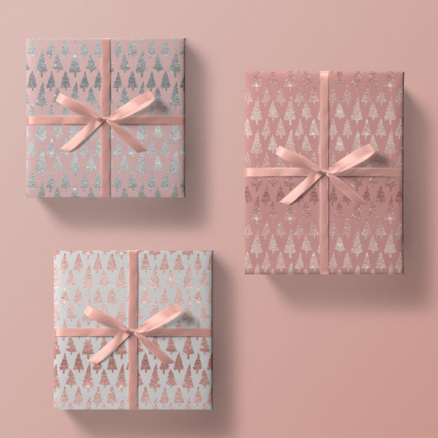 Pink metallic wrapping best sale paper