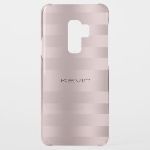 Metallic Rose-gold Stripes Pattern Uncommon Samsung Galaxy S9 Plus Case